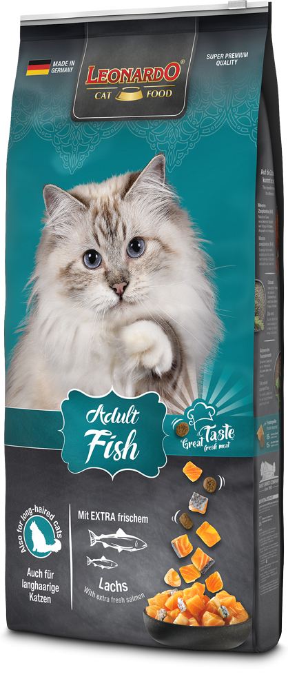 LEONARDO ADULT FISH Classic line Ξηρά τροφή για ενήλικες γάτες από 1 έτους, με φρέσκο σολωμό 15kg